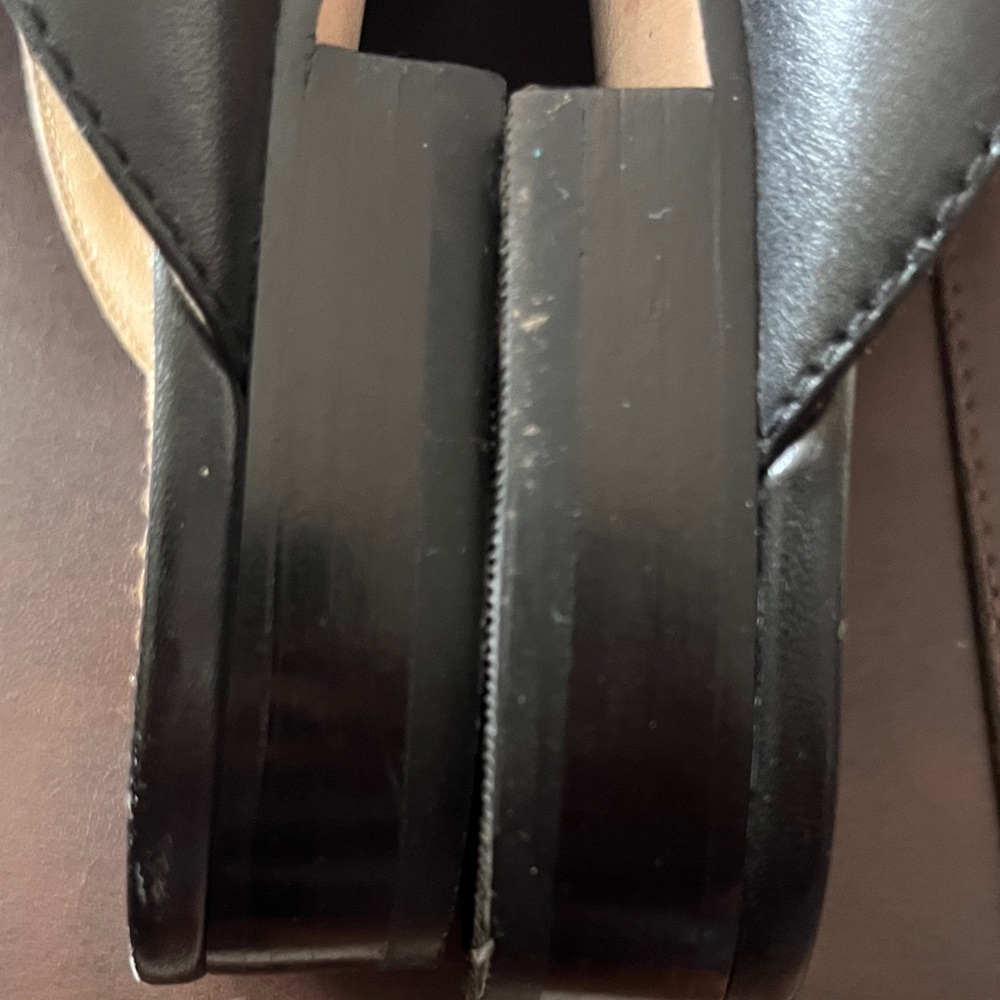 Tory Burch Black Leather bottom Slides size 10.5 - Picture 9 of 12